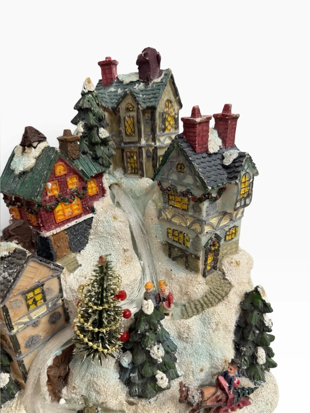 Vintage 2003 Target Classic Christmas Fiber Optic Village Lighted Holiday Decor